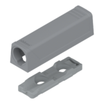 TIP-ON  держатель, прямой (20/17 мм), серый