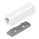 TIP-ON  держатель, прямой (20/17 мм), белый шелк