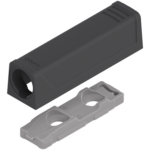 TIP-ON  держатель, прямой (20/17 мм), карбоновый черный