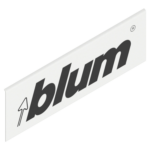 LEGRABOX заглушка cнаружи симметричная с надписью blum, белый шелк