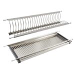 Сушилка  для посуды из нержавеющей стали, 700 мм, 2 уровня.