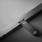 Петля с прямой ответной планкой для алюм. фас 100 градусов, цвет Пепельно-черный, Полунакладная — изображение 2